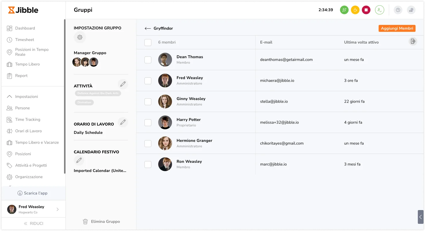 groups settings